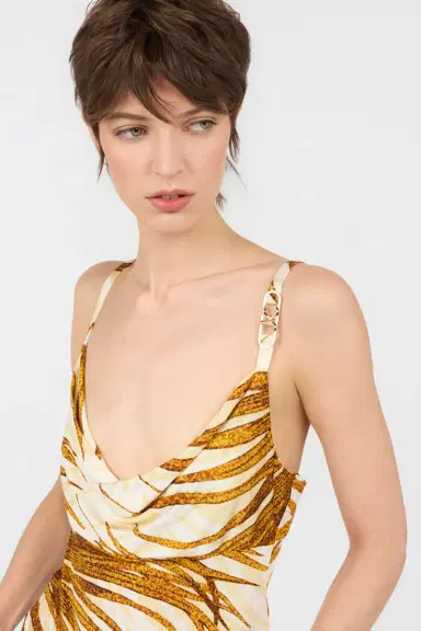 Roberto Cavalli Golden Palm Print Top | Thumbnail 4 Roberto Cavalli Golden Palm Print Top | Thumbnail 4