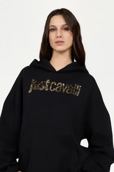 Roberto Cavalli Black Hoodie with Logo | Thumbnail 4 Roberto Cavalli Black Hoodie with Logo | Thumbnail 4