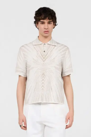 Roberto Cavalli Knitted Polo With Ray Motif | Thumbnail 2 Roberto Cavalli Knitted Polo With Ray Motif | Thumbnail 2