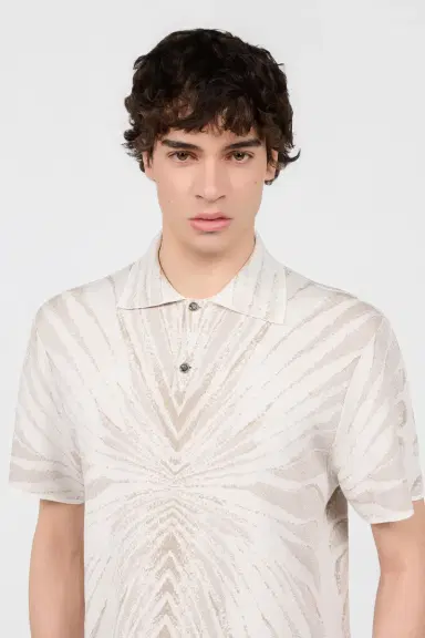 Roberto Cavalli Knitted Polo With Ray Motif | Thumbnail 4 Roberto Cavalli Knitted Polo With Ray Motif | Thumbnail 4