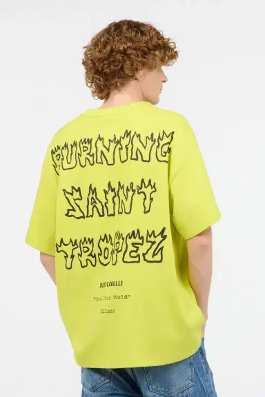 Roberto Cavalli T-Shirt With Flaming Lettering | Thumbnail 3 Roberto Cavalli T-Shirt With Flaming Lettering | Thumbnail 3