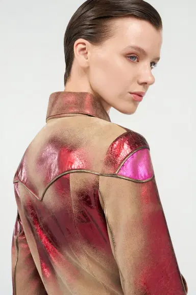 Roberto Cavalli Metallic Leather Jacket | Thumbnail 6 Roberto Cavalli Metallic Leather Jacket | Thumbnail 6