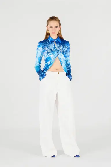 Roberto Cavalli Wide Leg Denim Trousers | Thumbnail 6 Roberto Cavalli Wide Leg Denim Trousers | Thumbnail 6