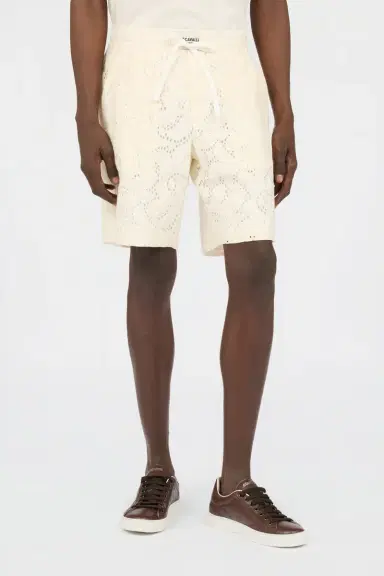 Roberto Cavalli Ivory Bermuda Shorts | Thumbnail 2 Roberto Cavalli Ivory Bermuda Shorts | Thumbnail 2