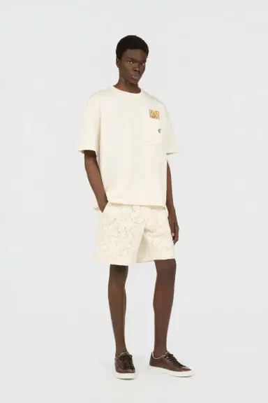 Roberto Cavalli Ivory Bermuda Shorts | Thumbnail 6 Roberto Cavalli Ivory Bermuda Shorts | Thumbnail 6