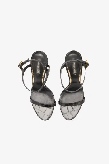 Roberto Cavalli Crocodile-Effect Slingback Sandals | Thumbnail 6 Roberto Cavalli Crocodile-Effect Slingback Sandals | Thumbnail 6