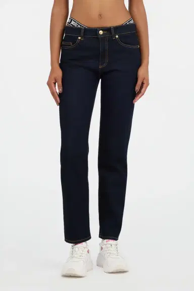 Roberto Cavalli Dark Blue Straight Leg Jeans With Contrast Stitching | Thumbnail 2 Roberto Cavalli Dark Blue Straight Leg Jeans With Contrast Stitching | Thumbnail 2