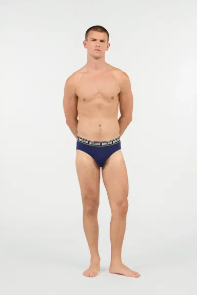 Roberto Cavalli Two-Pack Blue Briefs With Logo Waistband | Thumbnail 2 Roberto Cavalli Two-Pack Blue Briefs With Logo Waistband | Thumbnail 2