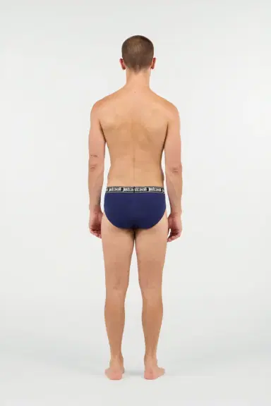 Roberto Cavalli Two-Pack Blue Briefs With Logo Waistband | Thumbnail 3 Roberto Cavalli Two-Pack Blue Briefs With Logo Waistband | Thumbnail 3