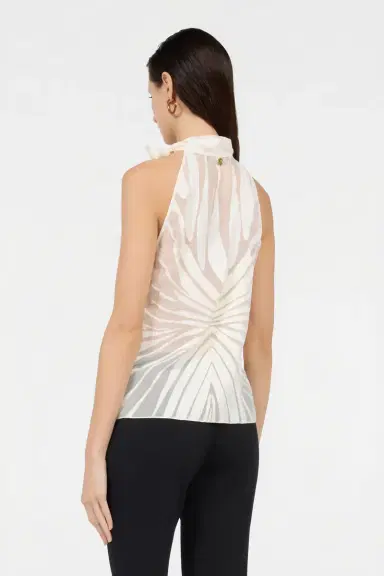 Roberto Cavalli Top With Ray Devoré Print | Thumbnail 3 Roberto Cavalli Top With Ray Devoré Print | Thumbnail 3