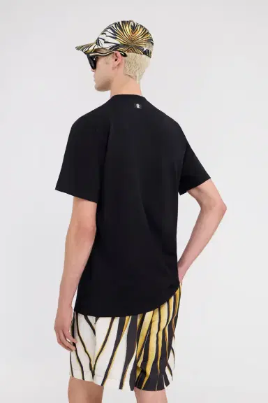 Roberto Cavalli Ray Of Gold Print Pure Cotton T-shirt | Thumbnail 3 Roberto Cavalli Ray Of Gold Print Pure Cotton T-shirt | Thumbnail 3