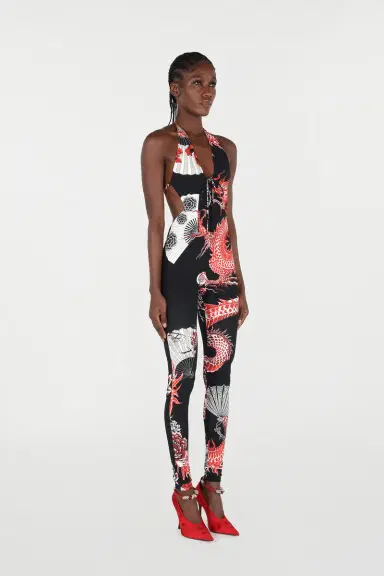 Roberto Cavalli Jumpsuit With All-Over Dragon | Thumbnail 2 Roberto Cavalli Jumpsuit With All-Over Dragon | Thumbnail 2