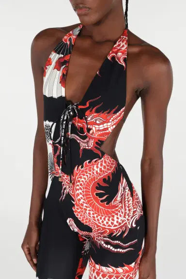 Roberto Cavalli Jumpsuit With All-Over Dragon | Thumbnail 6 Roberto Cavalli Jumpsuit With All-Over Dragon | Thumbnail 6