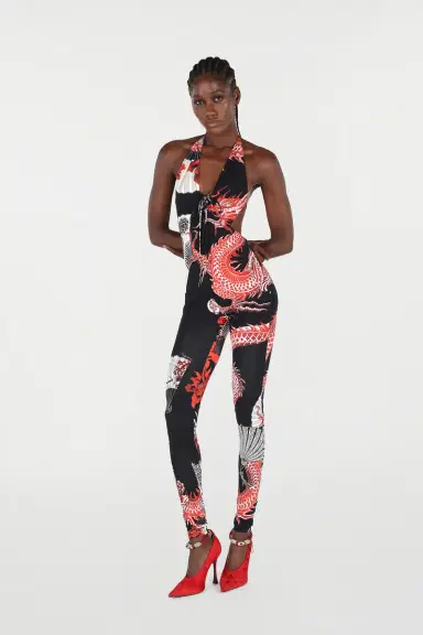 Roberto Cavalli Jumpsuit With All-Over Dragon | Thumbnail 7 Roberto Cavalli Jumpsuit With All-Over Dragon | Thumbnail 7