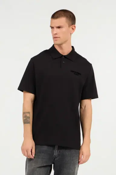 Roberto Cavalli Black Polo With Embroidered Logo | Thumbnail 2 Roberto Cavalli Black Polo With Embroidered Logo | Thumbnail 2