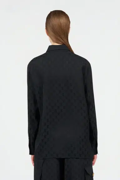 Roberto Cavalli Silk Blend Shirt with Monogram RC | Thumbnail 3 Roberto Cavalli Silk Blend Shirt with Monogram RC | Thumbnail 3