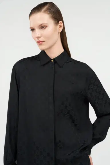 Roberto Cavalli Silk Blend Shirt with Monogram RC | Thumbnail 5 Roberto Cavalli Silk Blend Shirt with Monogram RC | Thumbnail 5