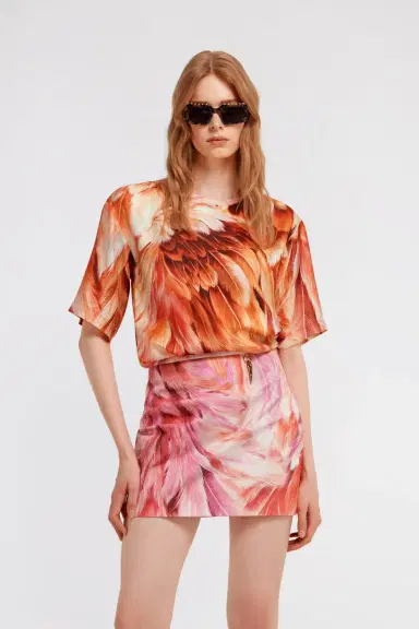 Roberto Cavalli Plumage print t-shirt | Thumbnail 2 Roberto Cavalli Plumage print t-shirt | Thumbnail 2