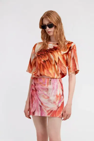 Roberto Cavalli Plumage print t-shirt | Thumbnail 4 Roberto Cavalli Plumage print t-shirt | Thumbnail 4
