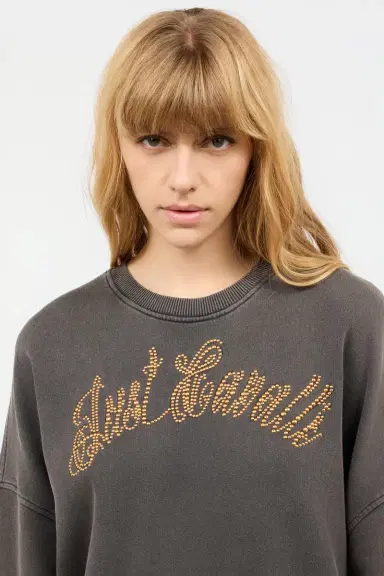 Roberto Cavalli Sweatshirt With Bejeweled Logo Studs | Thumbnail 4 Roberto Cavalli Sweatshirt With Bejeweled Logo Studs | Thumbnail 4