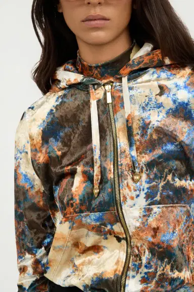 Roberto Cavalli Rusty Stain Print Sweatshirt Hoodie | Thumbnail 4 Roberto Cavalli Rusty Stain Print Sweatshirt Hoodie | Thumbnail 4