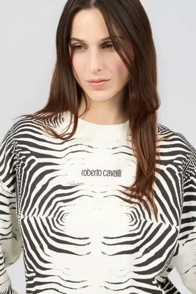 Roberto Cavalli Zebra Print Sweatshirt | Thumbnail 4 Roberto Cavalli Zebra Print Sweatshirt | Thumbnail 4