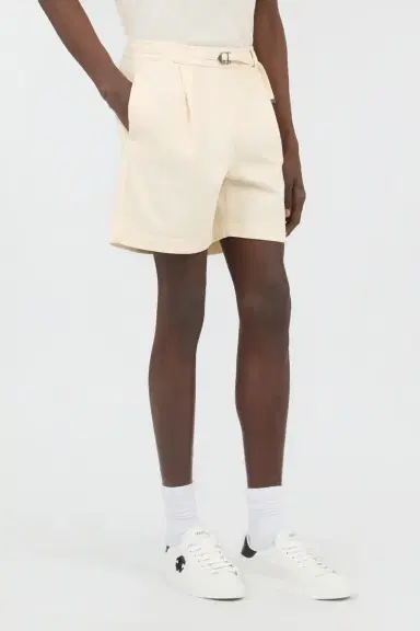 Roberto Cavalli Cream Cotton Shorts With Belt | Thumbnail 2 Roberto Cavalli Cream Cotton Shorts With Belt | Thumbnail 2
