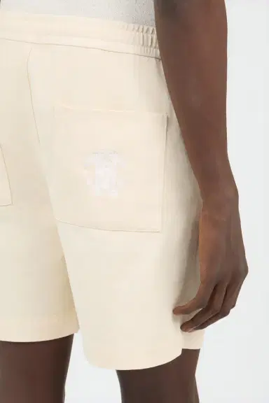 Roberto Cavalli Cream Cotton Shorts With Belt | Thumbnail 5 Roberto Cavalli Cream Cotton Shorts With Belt | Thumbnail 5