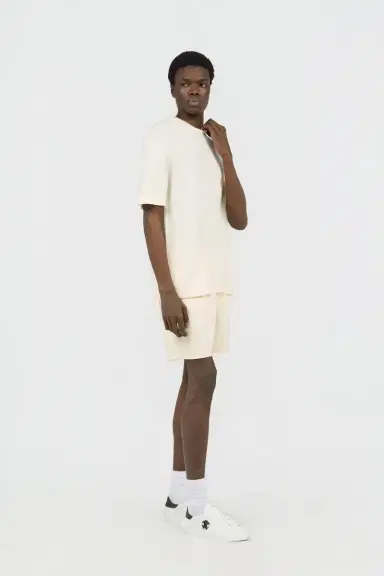 Roberto Cavalli Cream Cotton Shorts With Belt | Thumbnail 6 Roberto Cavalli Cream Cotton Shorts With Belt | Thumbnail 6