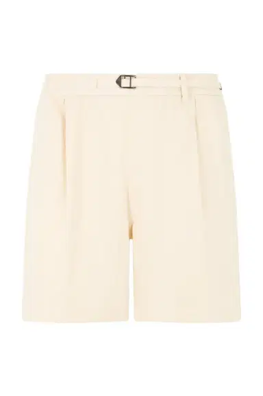 Roberto Cavalli Cream Cotton Shorts With Belt | Thumbnail 1 Roberto Cavalli Cream Cotton Shorts With Belt | Thumbnail 1