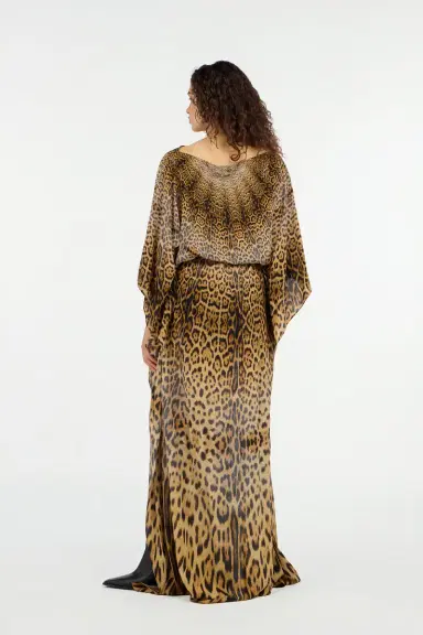 Roberto Cavalli Long silk dress with Jaguar Skin print | Thumbnail 3 Roberto Cavalli Long silk dress with Jaguar Skin print | Thumbnail 3