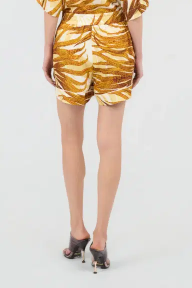 Roberto Cavalli Golden Palm Print Shorts | Thumbnail 3 Roberto Cavalli Golden Palm Print Shorts | Thumbnail 3