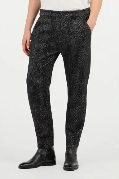 Roberto Cavalli Black Textured Trousers | Thumbnail 2 Roberto Cavalli Black Textured Trousers | Thumbnail 2