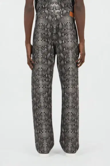 Roberto Cavalli Python Print Denim Jeans | Thumbnail 3 Roberto Cavalli Python Print Denim Jeans | Thumbnail 3