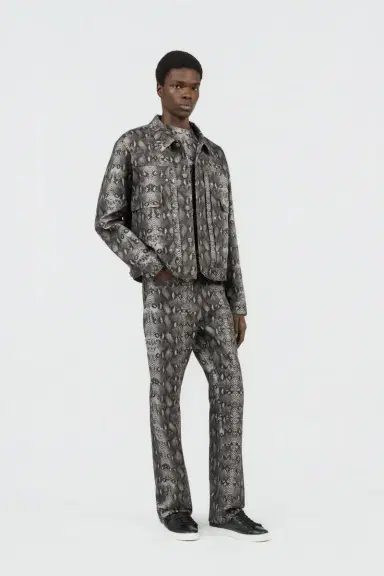 Roberto Cavalli Python Print Denim Jeans | Thumbnail 6 Roberto Cavalli Python Print Denim Jeans | Thumbnail 6