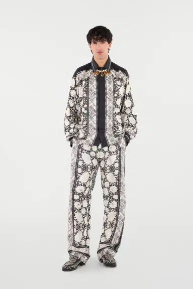 Roberto Cavalli Silk Shirt With Floral Print | Thumbnail 7 Roberto Cavalli Silk Shirt With Floral Print | Thumbnail 7