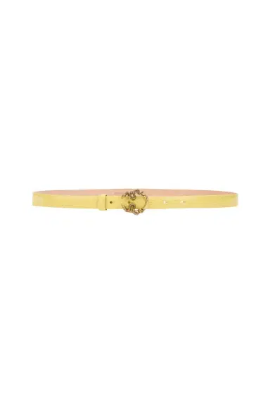 Roberto Cavalli Yellow Leather Belt With Snake Buckle | Thumbnail 1 Roberto Cavalli Yellow Leather Belt With Snake Buckle | Thumbnail 1