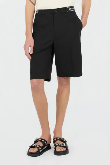 Roberto Cavalli Black Bermuda Shorts With Logo | Thumbnail 2 Roberto Cavalli Black Bermuda Shorts With Logo | Thumbnail 2