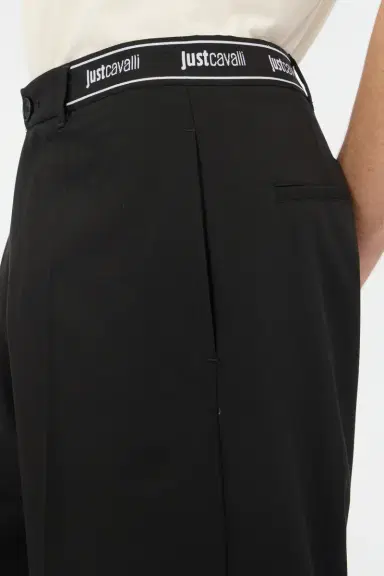 Roberto Cavalli Black Bermuda Shorts With Logo | Thumbnail 4 Roberto Cavalli Black Bermuda Shorts With Logo | Thumbnail 4