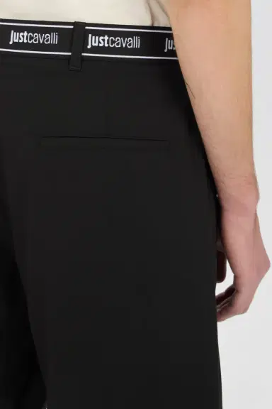Roberto Cavalli Black Bermuda Shorts With Logo | Thumbnail 5 Roberto Cavalli Black Bermuda Shorts With Logo | Thumbnail 5
