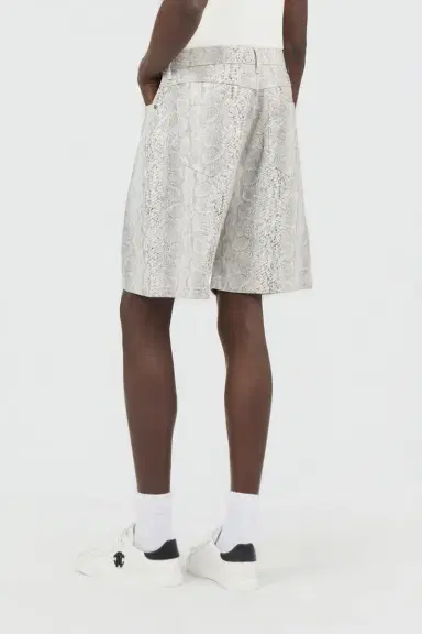 Roberto Cavalli Snakeskin Print Denim Shorts | Thumbnail 3 Roberto Cavalli Snakeskin Print Denim Shorts | Thumbnail 3
