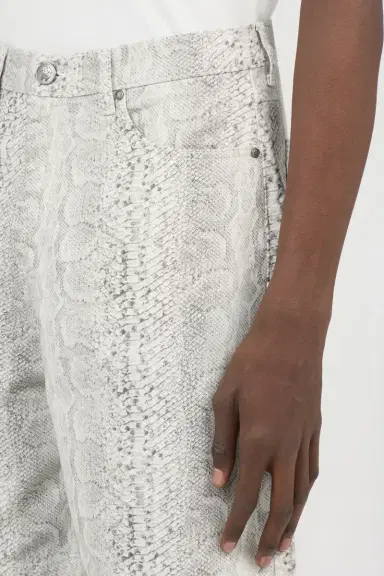 Roberto Cavalli Snakeskin Print Denim Shorts | Thumbnail 4 Roberto Cavalli Snakeskin Print Denim Shorts | Thumbnail 4