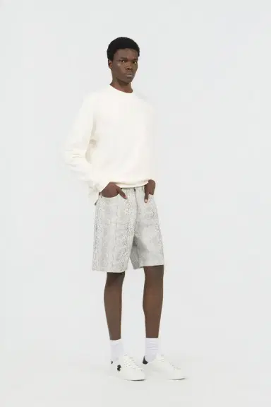 Roberto Cavalli Snakeskin Print Denim Shorts | Thumbnail 6 Roberto Cavalli Snakeskin Print Denim Shorts | Thumbnail 6