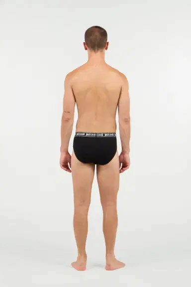 Roberto Cavalli Black Logo Waistband Briefs Two-Pack | Thumbnail 3 Roberto Cavalli Black Logo Waistband Briefs Two-Pack | Thumbnail 3