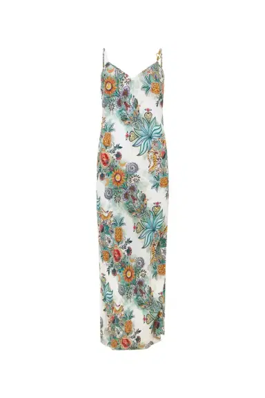 Roberto Cavalli Tropical Garden Print Dress | Thumbnail 1 Roberto Cavalli Tropical Garden Print Dress | Thumbnail 1