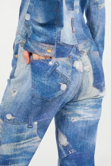 Roberto Cavalli Patchwork Denim Jumpsuit | Thumbnail 6 Roberto Cavalli Patchwork Denim Jumpsuit | Thumbnail 6