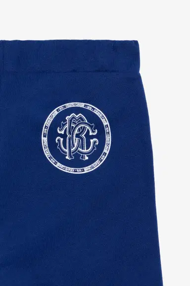 Roberto Cavalli Blue Color-Block Jogging Trousers | Thumbnail 4 Roberto Cavalli Blue Color-Block Jogging Trousers | Thumbnail 4