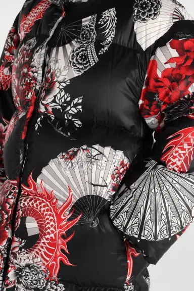 Roberto Cavalli Down Jacket With All-Over Print And Removable Lower Insert | Thumbnail 6 Roberto Cavalli Down Jacket With All-Over Print And Removable Lower Insert | Thumbnail 6
