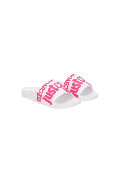 Roberto Cavalli White Slip-On Slides | Thumbnail 1 Roberto Cavalli White Slip-On Slides | Thumbnail 1