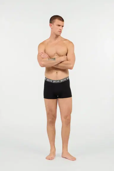 Roberto Cavalli Black Boxer With Logo Waistband | Thumbnail 2 Roberto Cavalli Black Boxer With Logo Waistband | Thumbnail 2